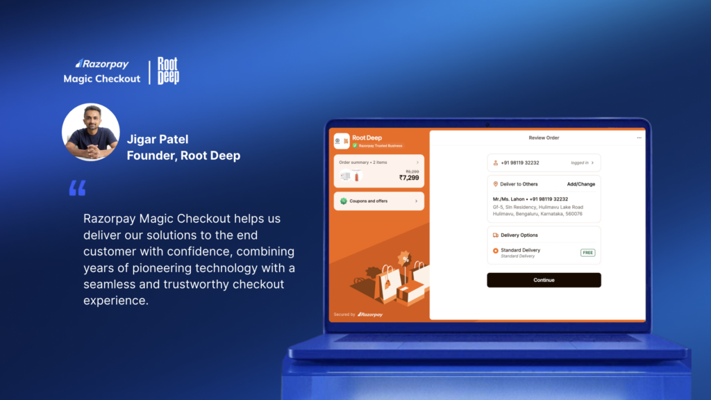 Magic checkout case study Root Deep